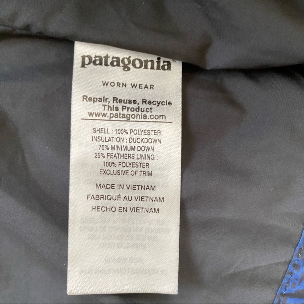 Patagonia Goose Down Puffer Vest With Hood Women's Size L - Picture 5 of 7